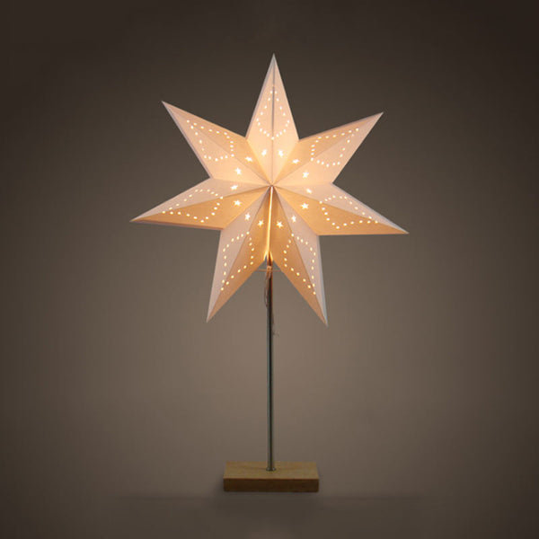 Paper Star Wood Nordic Lamp