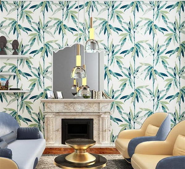 Bamboo Leaves Artistic Wallpaper